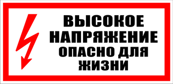 S19 Высокое напряжение. опасно для жизни - Знаки безопасности - Знаки по электробезопасности - ohrana.inoy.org